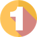 White 1 inside a yellow circle