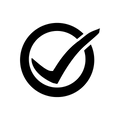 Black checkmark within a circle